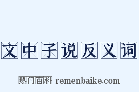 文中子说反义词是什么意思的图片